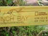 Ec-Galapagos-santa-cruz-finch-bay-dock-to-hotel-sign